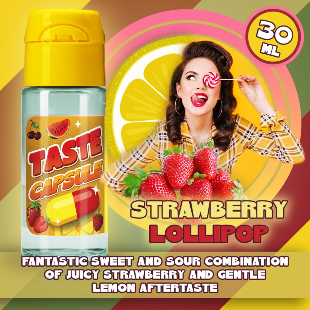 Taste Capsule Strawberry Lollipop 15 / 30 ml (Fantastic, Sweet and Sour